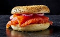 Capture the essence of Bagels and Lox in a mouthwatering food photography shot