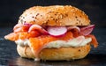 Capture the essence of Bagels and Lox in a mouthwatering food photography shot