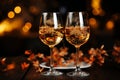 Capture the essence of celebration. embracing joy and warmth with toasting glasses