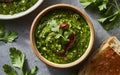 Capture the essence of Chimichurri in a mouthwatering food photography shot