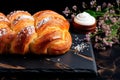 Capture the essence of French patisserie with this tempting Brioche. Ai generated