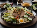 Capture the essence of Gado-Gado in a mouthwatering food photography shot