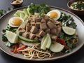 Capture the essence of Gado-Gado in a mouthwatering food photography shot