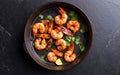 Capture the essence of Gambas Al Ajillio in a mouthwatering food photography shot