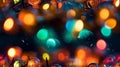 Enchanting Christmas Tree Lights: Festive Bokeh Texture Close-Up for Holiday Cheer and Winter Magic.