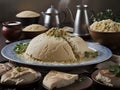 Capture the essence of Mansaf in a mouthwatering food photography shot