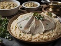 Capture the essence of Mansaf in a mouthwatering food photography shot