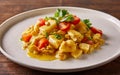 Capture the essence of Saltfish Ackee in a mouthwatering food photography shot