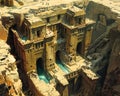 Capture the essence of unearthing ancient wonders from a unique side angle perspective Craft a visually striking design that