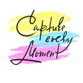 Capture every moment - simple inspire and motivational quote. Hand drawn beautiful lettering. Print for inspirational poster,