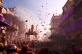 Capture the excitement of Holi processions with Royalty Free Stock Photo