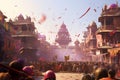 Capture the excitement of Holi processions with Royalty Free Stock Photo