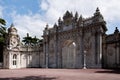 Expansive View of DolmabahÃ§e Palace\'s Grand Imperial Gate and Courtyard Royalty Free Stock Photo