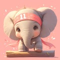 Pink Ninja Elephant for Advertising