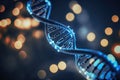 The Mysterious Beauty of DNA: Illuminated by Soft Light. Generative Ai Royalty Free Stock Photo