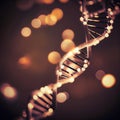 The Mysterious Beauty of DNA: Illuminated by Soft Light. Generative Ai Royalty Free Stock Photo