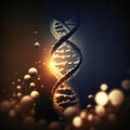 The Mysterious Beauty of DNA: Illuminated by Soft Light. Generative Ai Royalty Free Stock Photo