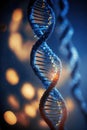 The Mysterious Beauty of DNA: Illuminated by Soft Light. Generative Ai Royalty Free Stock Photo