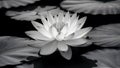 Capture Isolated lotus flower in striking black and white contrast Royalty Free Stock Photo