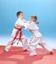 Capture of judogi are training small athletes