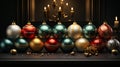 Exquisite Christmas Vector Elements: Elegant, Luxurious, and Vibrant Holiday Illustrations. Royalty Free Stock Photo