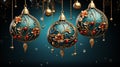 Exquisite Christmas Vector Elements: Elegant, Luxurious, and Vibrant Holiday Illustrations. Royalty Free Stock Photo