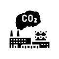capture plant carbon glyph icon vector illustration Royalty Free Stock Photo