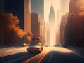 The Pulse of the City: On the Road in the Vibrant Urban Jungle Royalty Free Stock Photo