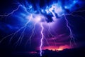 Electric Storm: Abstract Lightning Bolts Royalty Free Stock Photo