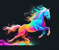 Capture the Thrill with our Dynamic Horse T-Shirt Graphic, Showcasing a Majestic Galloping Beauty. Royalty Free Stock Photo