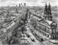 Hand-drawn Artistic Sketch of Berlinâs Urban Landscape Royalty Free Stock Photo