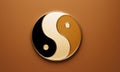 Yin Yang Symbol in Gold