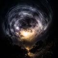 Mystical Smoke Vortex at Dusk