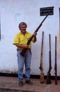 Captured poachers guns in Mozambique.