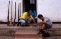 Captured poachers guns in Mozambique.