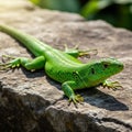 Captures the lizard s relaxed posture, indicating thermoregulation in Royalty Free Stock Photo