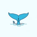 Captures a playful yet straightforward representation of a whale Royalty Free Stock Photo