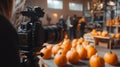 Capturing autumn vibes at a pumpkin patch during a festive gathering in October