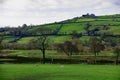 View of farmland reflections, on the Keighley Road, Yorkshire.