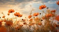 Capturing The Beauty Of Fall Wild Flowers In Shades Of Orange