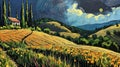 Capturing the Beauty of Tuscany: A Commissioned Painting of Snow