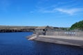 The Boundary Wall at Winscar Reservoir 2, Dunford Bridge. Royalty Free Stock Photo