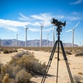 Capturing the Breeze: Photo Camera and Wind Turbines Symphony