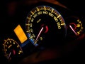 Speedometer Lights in the Dark Royalty Free Stock Photo