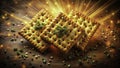Capturing the Crispy Texture A Long Exposure Study of Three Crackers A Culinary Still Life Masterpiece Royalty Free Stock Photo