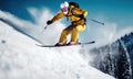 Capturing the Daring Essence of Jumping Skiers in Extreme Winter Sports. Generative AI