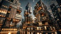 Capturing the Dynamic Energy of Modern Architecture Through a Detailed Illustration Machine-created