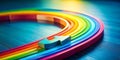 Capturing Dynamic Movement A Stunning TiltShift Image of an Abstract Semicircular Arrow Path Highlighting Geometric