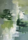 Capturing the Emotion of a Loosely Cropped Dreamscape: A Green and White Abstract House Design by Light Grey Falling Milk