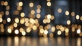 Capturing enchantment of Christmas, this photo showcases a mesmerizing bokeh of snowflakes against a light background Royalty Free Stock Photo